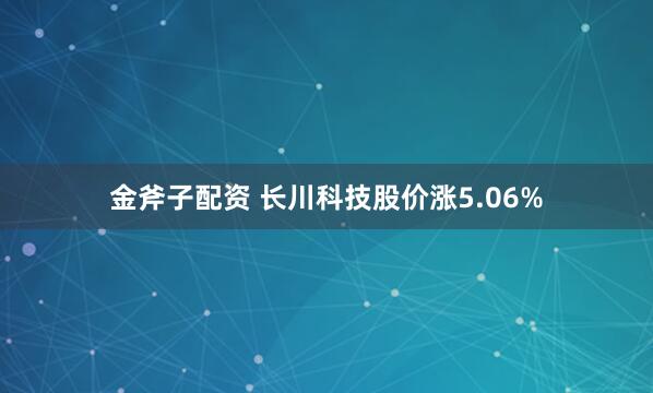 金斧子配资 长川科技股价涨5.06%